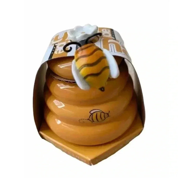 Joie Other - Joie Ceramic Charming Honey Jar & Bee Stir BPA Free